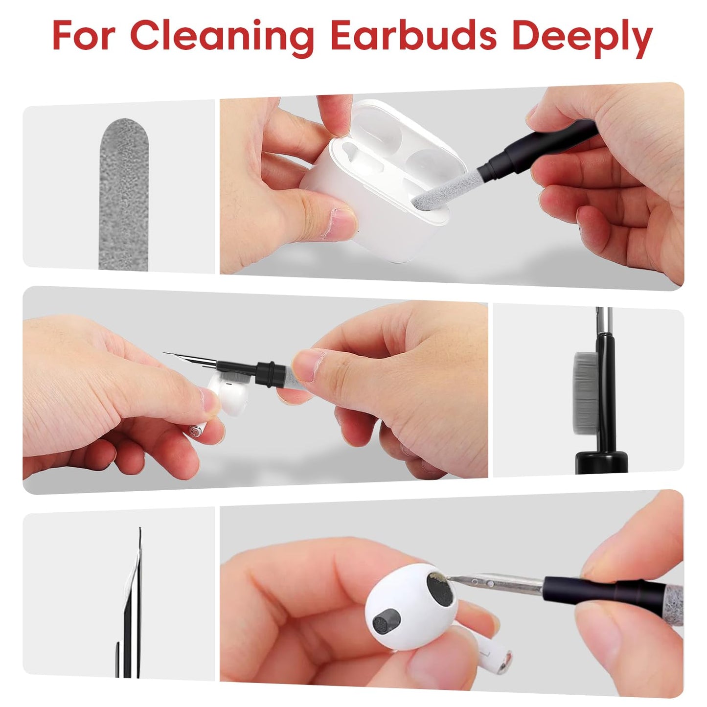 Sounce 5-in-1 Multi-Function Laptop Cleaning Brush/Keyboard Cleaning kit/Gadget Cleaning kit Gap Duster Key-Cap Puller for Laptop, Keyboard and Earphones