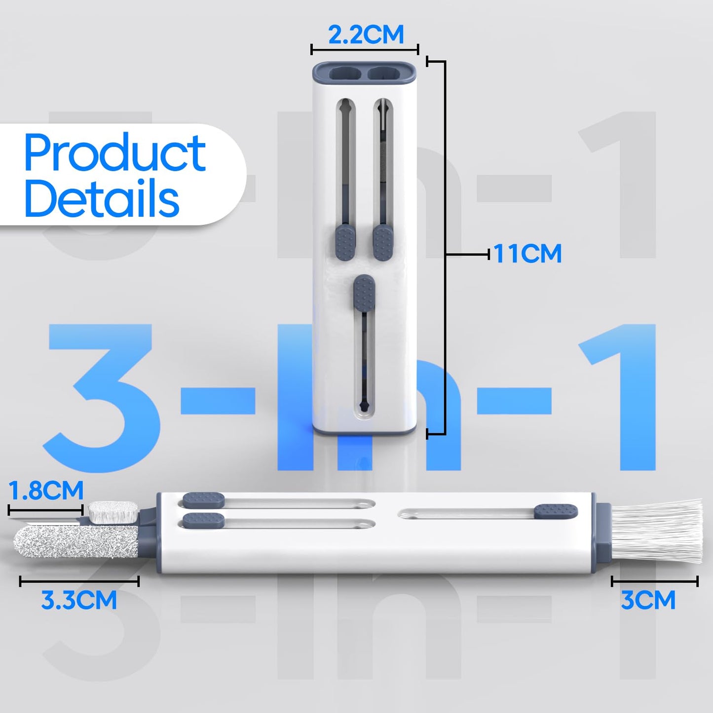 Sounce 5-in-1 Multi-Function Laptop Cleaning Brush/Keyboard Cleaning kit/Gadget Cleaning kit Gap Duster Key-Cap Puller for Laptop, Keyboard and Earphones
