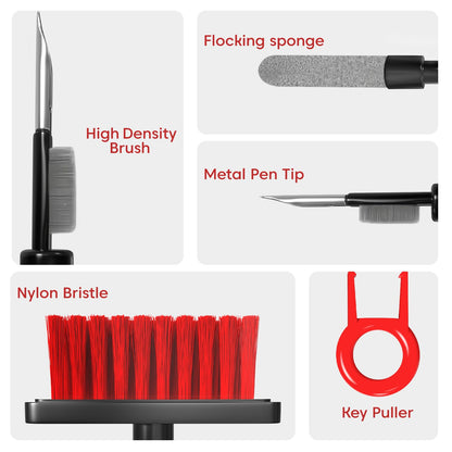 Sounce 5-in-1 Multi-Function Laptop Cleaning Brush/Keyboard Cleaning kit/Gadget Cleaning kit Gap Duster Key-Cap Puller for Laptop, Keyboard and Earphones