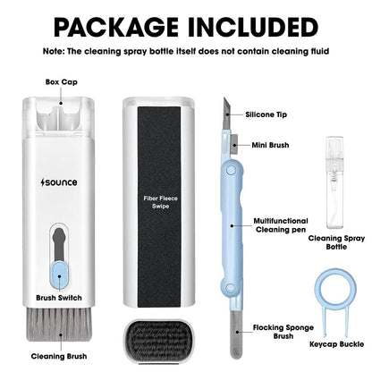 Sounce 5-in-1 Multi-Function Laptop Cleaning Brush/Keyboard Cleaning kit/Gadget Cleaning kit Gap Duster Key-Cap Puller for Laptop, Keyboard and Earphones