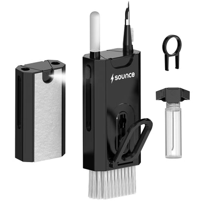 Sounce 5-in-1 Multi-Function Laptop Cleaning Brush/Keyboard Cleaning kit/Gadget Cleaning kit Gap Duster Key-Cap Puller for Laptop, Keyboard and Earphones