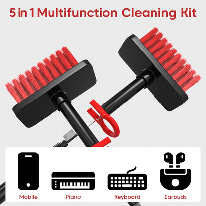 Sounce 5-in-1 Multi-Function Laptop Cleaning Brush/Keyboard Cleaning kit/Gadget Cleaning kit Gap Duster Key-Cap Puller for Laptop, Keyboard and Earphones