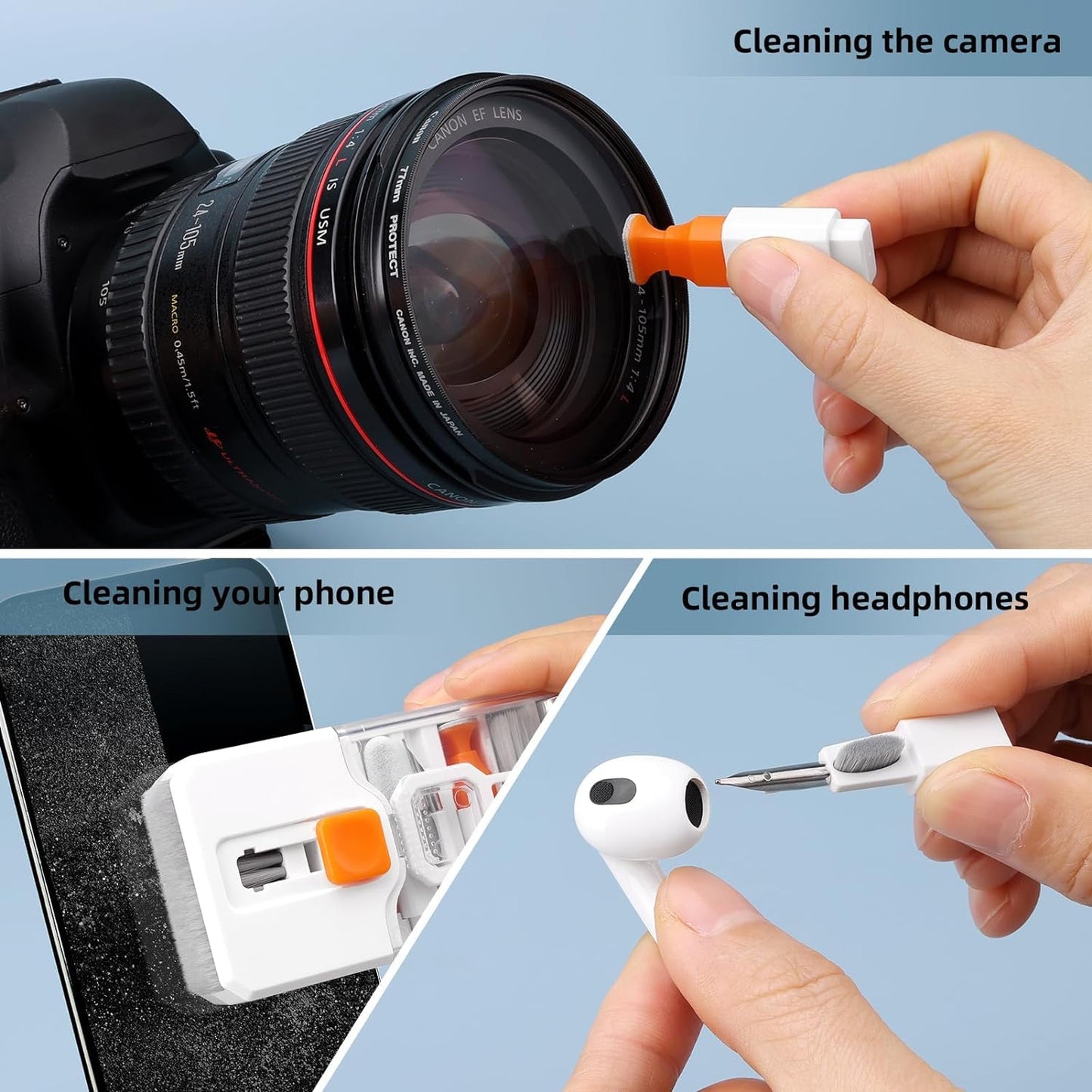 Sounce 5-in-1 Multi-Function Laptop Cleaning Brush/Keyboard Cleaning kit/Gadget Cleaning kit Gap Duster Key-Cap Puller for Laptop, Keyboard and Earphones