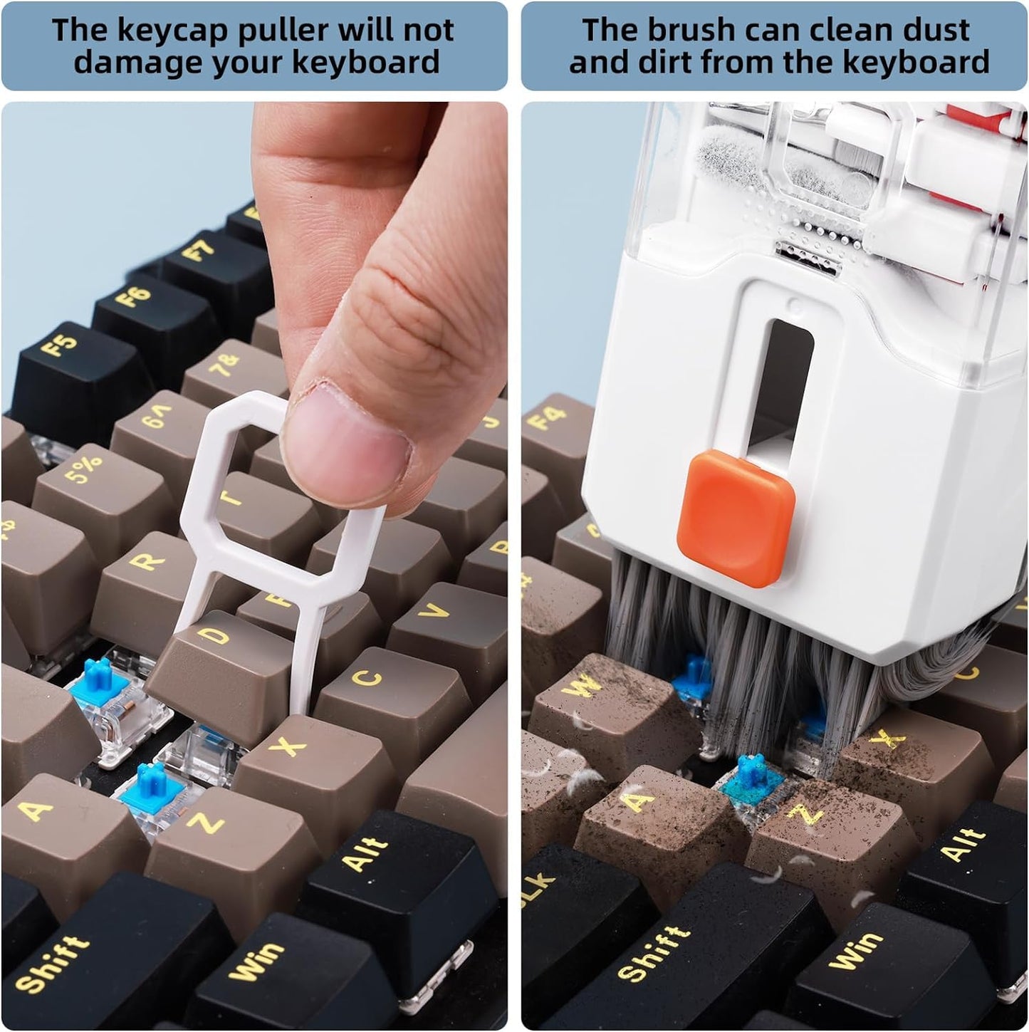 Sounce 5-in-1 Multi-Function Laptop Cleaning Brush/Keyboard Cleaning kit/Gadget Cleaning kit Gap Duster Key-Cap Puller for Laptop, Keyboard and Earphones