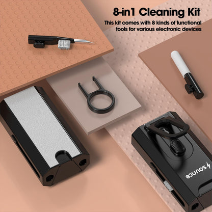 Sounce 5-in-1 Multi-Function Laptop Cleaning Brush/Keyboard Cleaning kit/Gadget Cleaning kit Gap Duster Key-Cap Puller for Laptop, Keyboard and Earphones